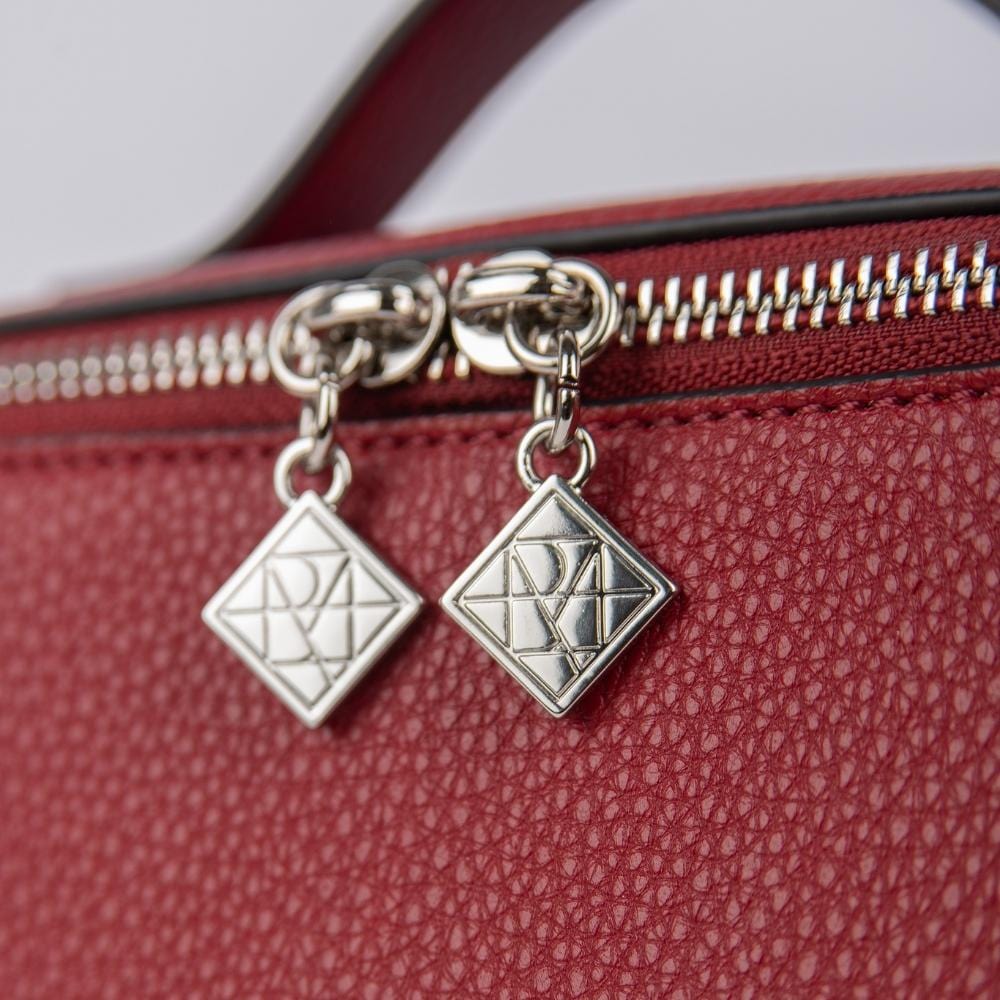 The Jolie - Rouge Vegan leather makeup bag