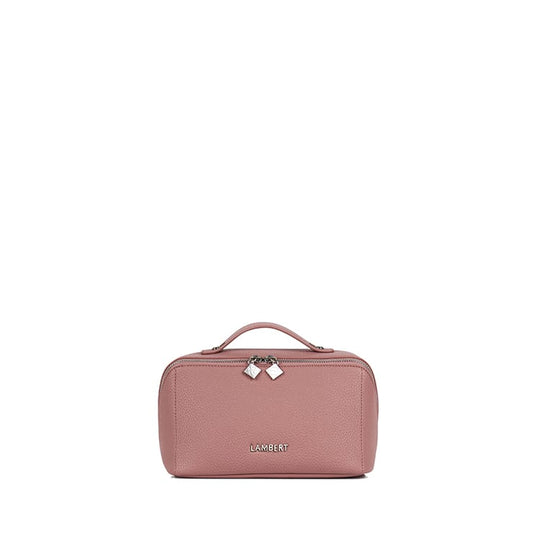 La Jolie - Trousse à maquillage en cuir vegan clay