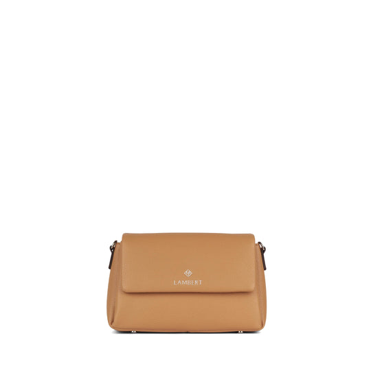 Le Judy - Sac à main bandoulière en cuir vegan camel