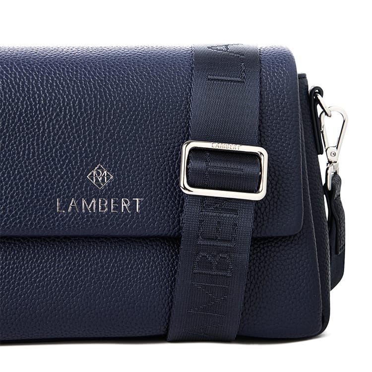 Le Judy - Sac à main bandoulière en cuir vegan marine