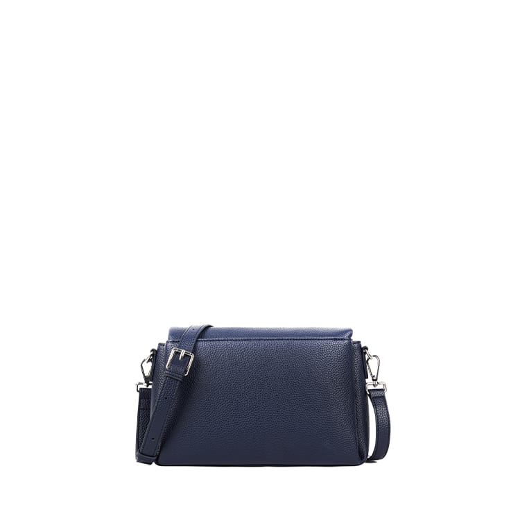 Le Judy - Sac à main bandoulière en cuir vegan marine