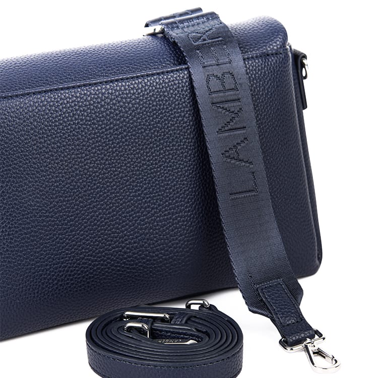 Le Judy - Sac à main bandoulière en cuir vegan marine