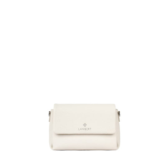 Le Judy - Sac à main bandoulière en cuir vegan porcelain