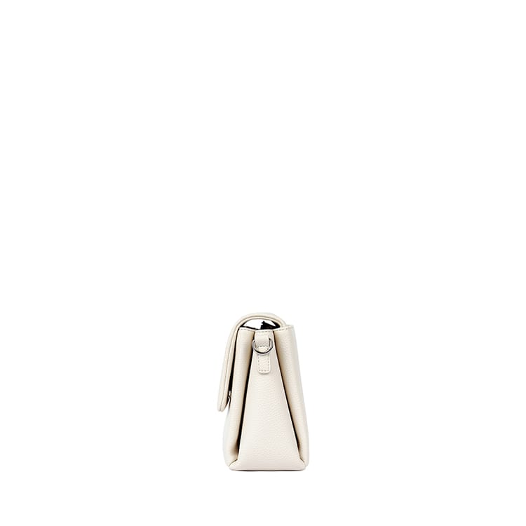 Le Judy - Sac à main bandoulière en cuir vegan porcelain