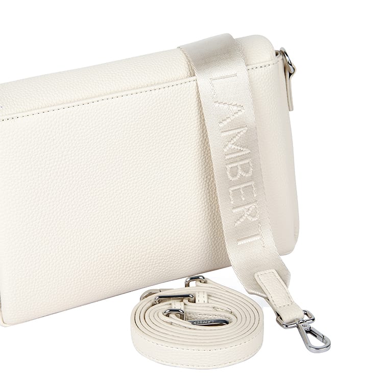 Le Judy - Sac à main bandoulière en cuir vegan porcelain