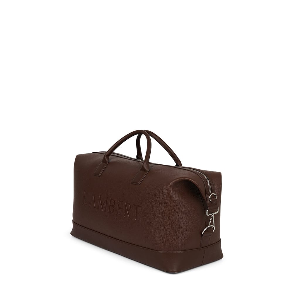 The June – Large Vegan Leather Travel Tote in Chocolate