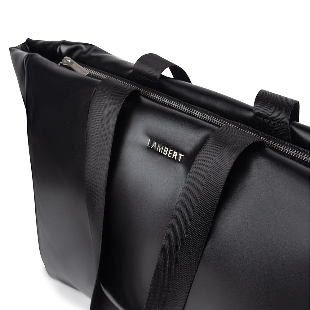 Le Kaia - Sac fourre-tout en cuir vegan noir recyclé