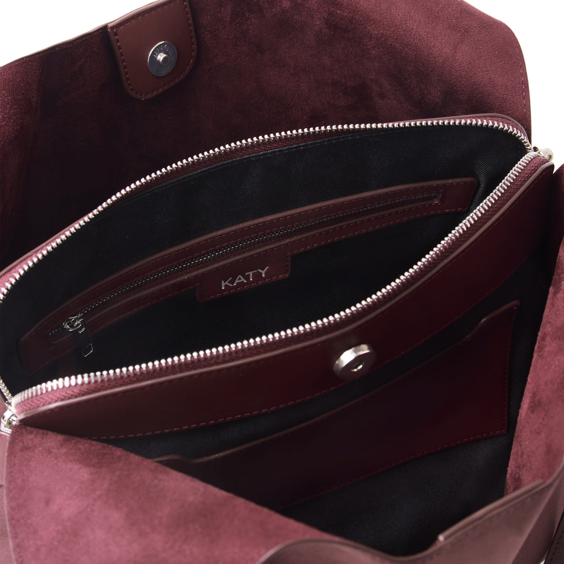 The Katy - Cassis Vegan Suede Tote Bag