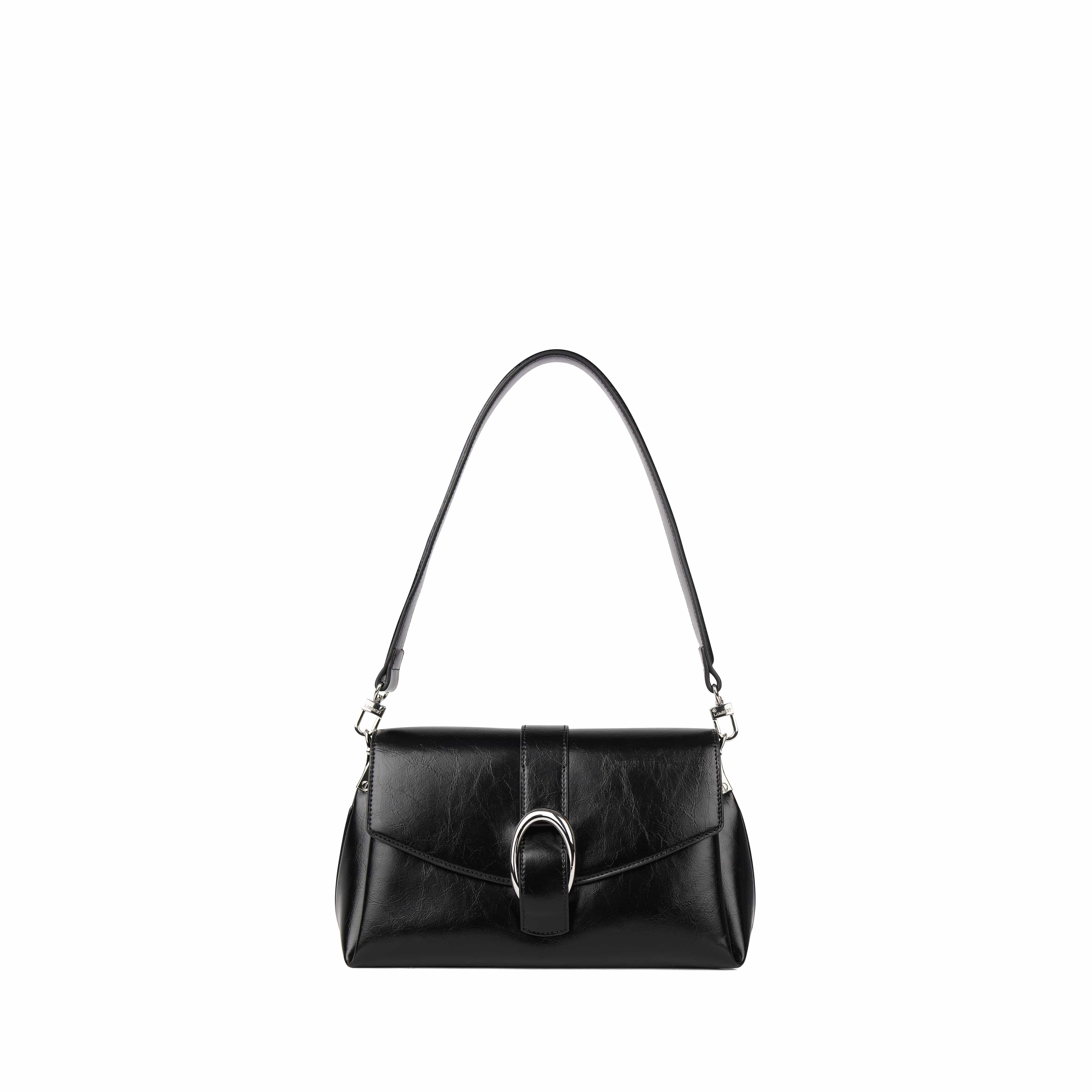 The Kelly - 2-in-1 Black Vegan Leather Handbag – Lambert