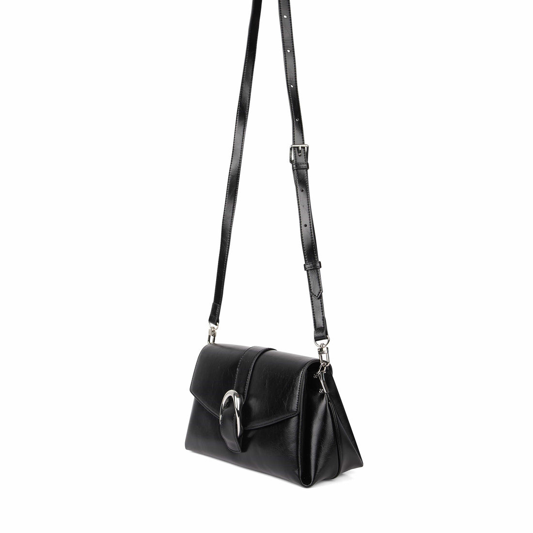 Le Kelly- Sac à main 2-en-1 en cuir vegan noir