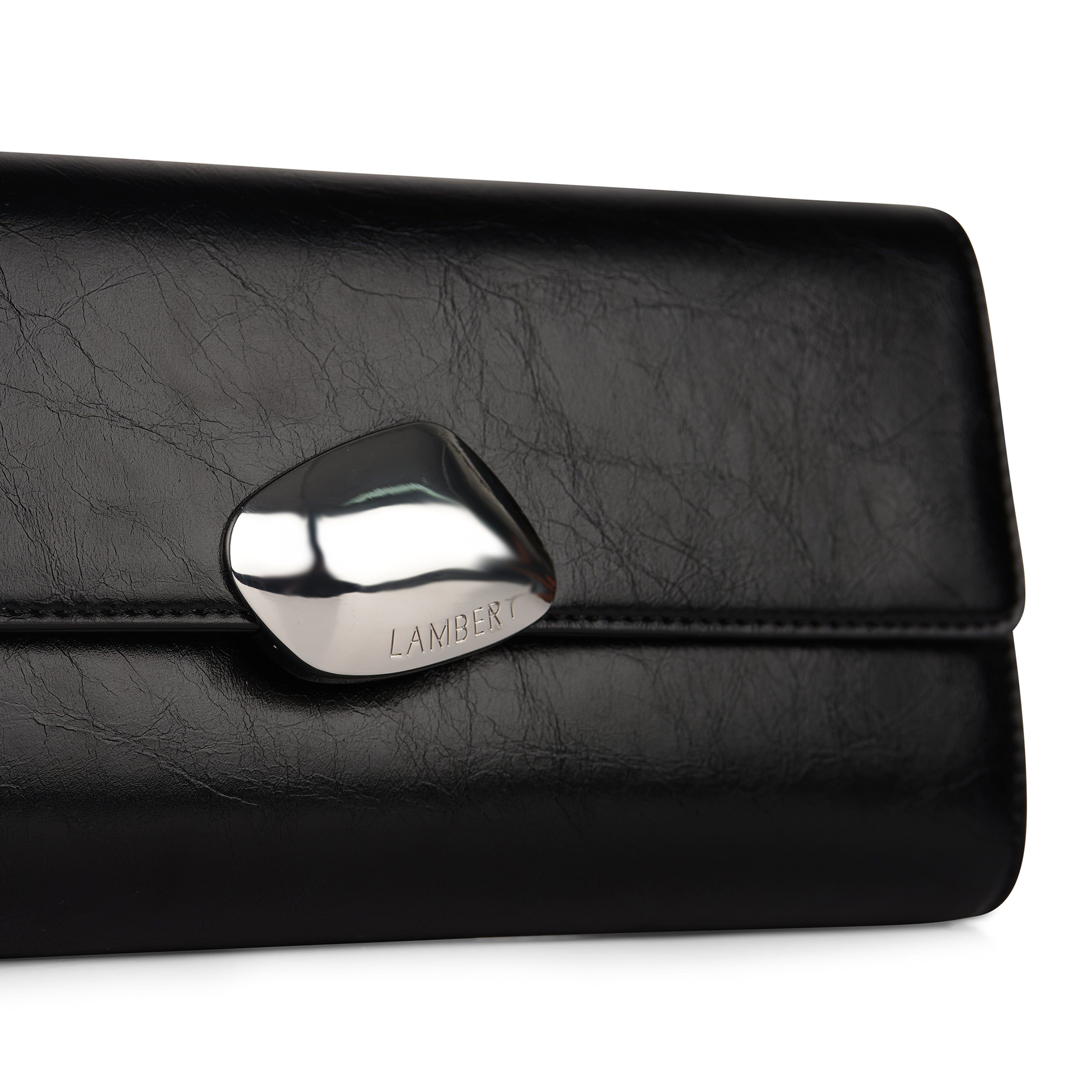 The Keza - 3-in-1 Black Vegan Leather Clutch – Lambert