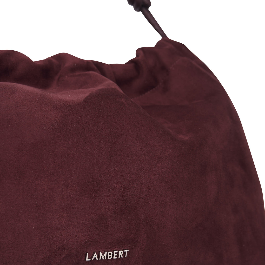 Le Lara - Sac à main suède vegan mahogany