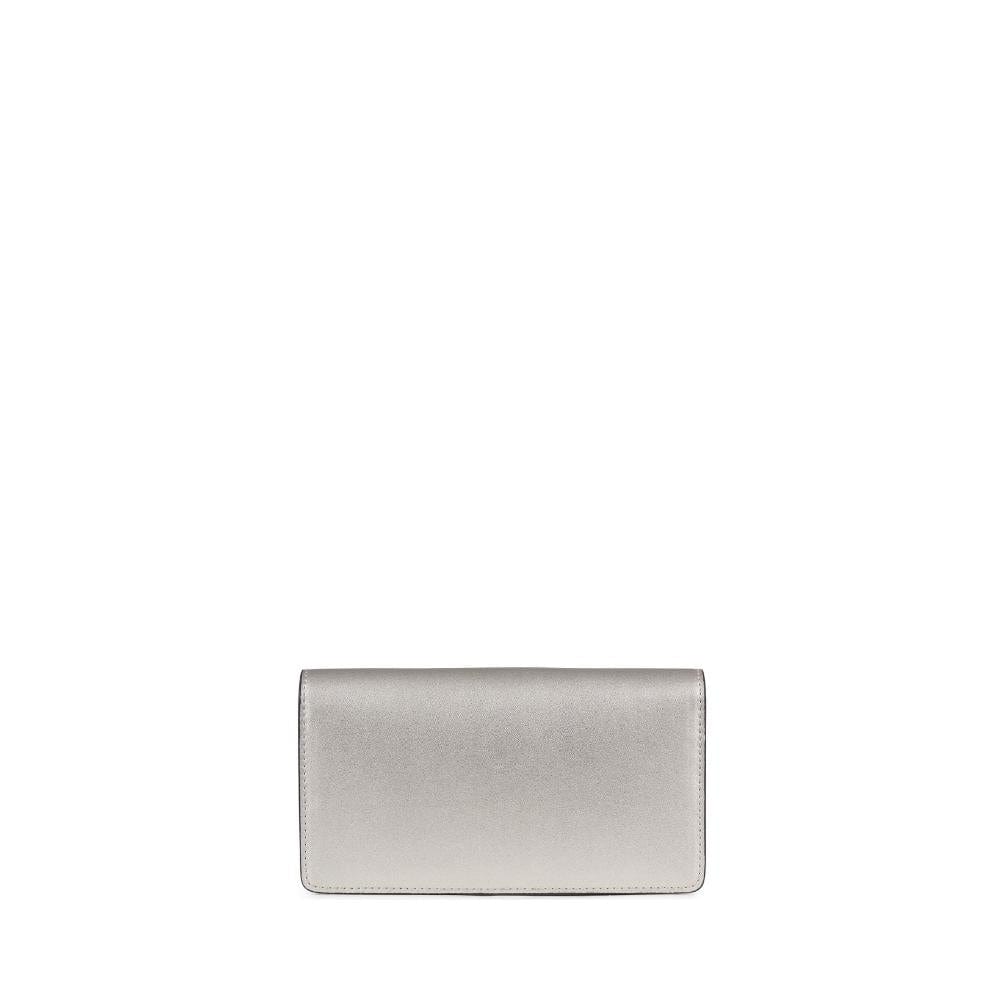 The Layla - Champagne Vegan Leather Wallet on Chain