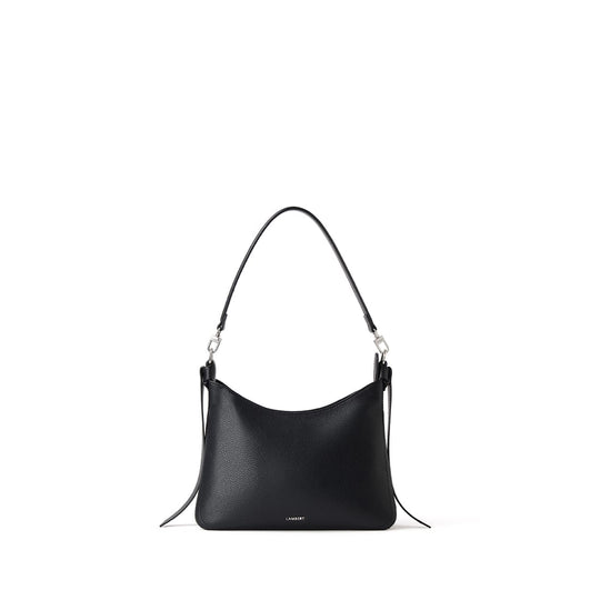The Leonie - 2 in 1 Black Vegan Leather Shoulder Bag