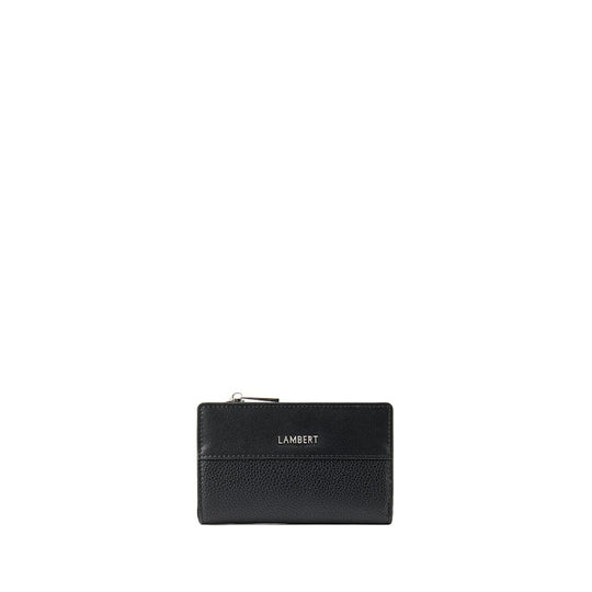 Le Lexie – Portefeuille compact en cuir vegan noir