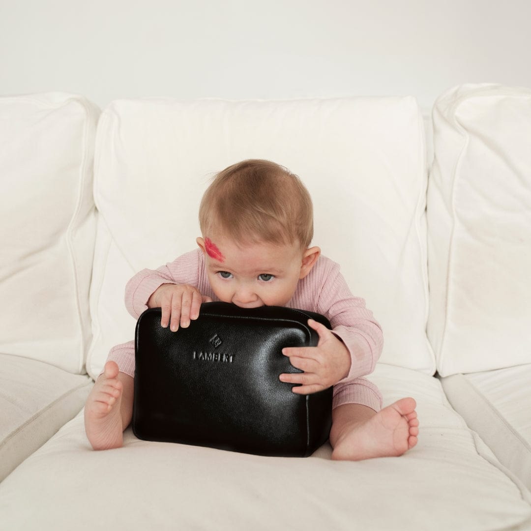 Parent Bundle - Black Diaper Bag + Bottle Cover + Pouch