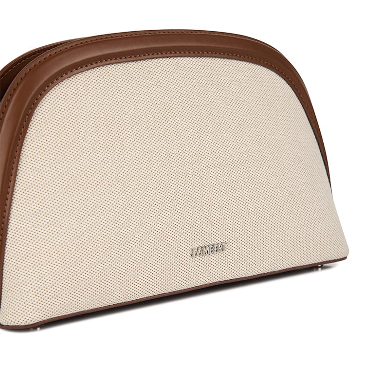 Le Louise – Sac à main 2-en-1 en canevas hazelnut