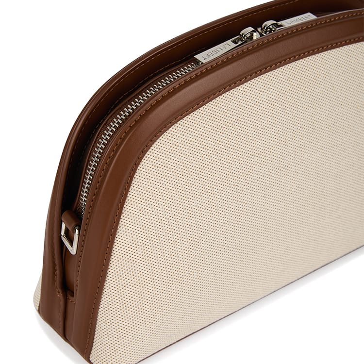 Le Louise – Sac à main 2-en-1 en canevas hazelnut