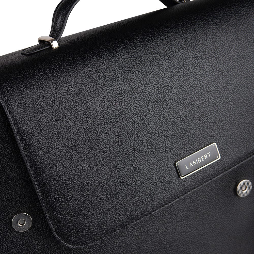 Le Lydia - Sac à dos en cuir vegan noir recyclé