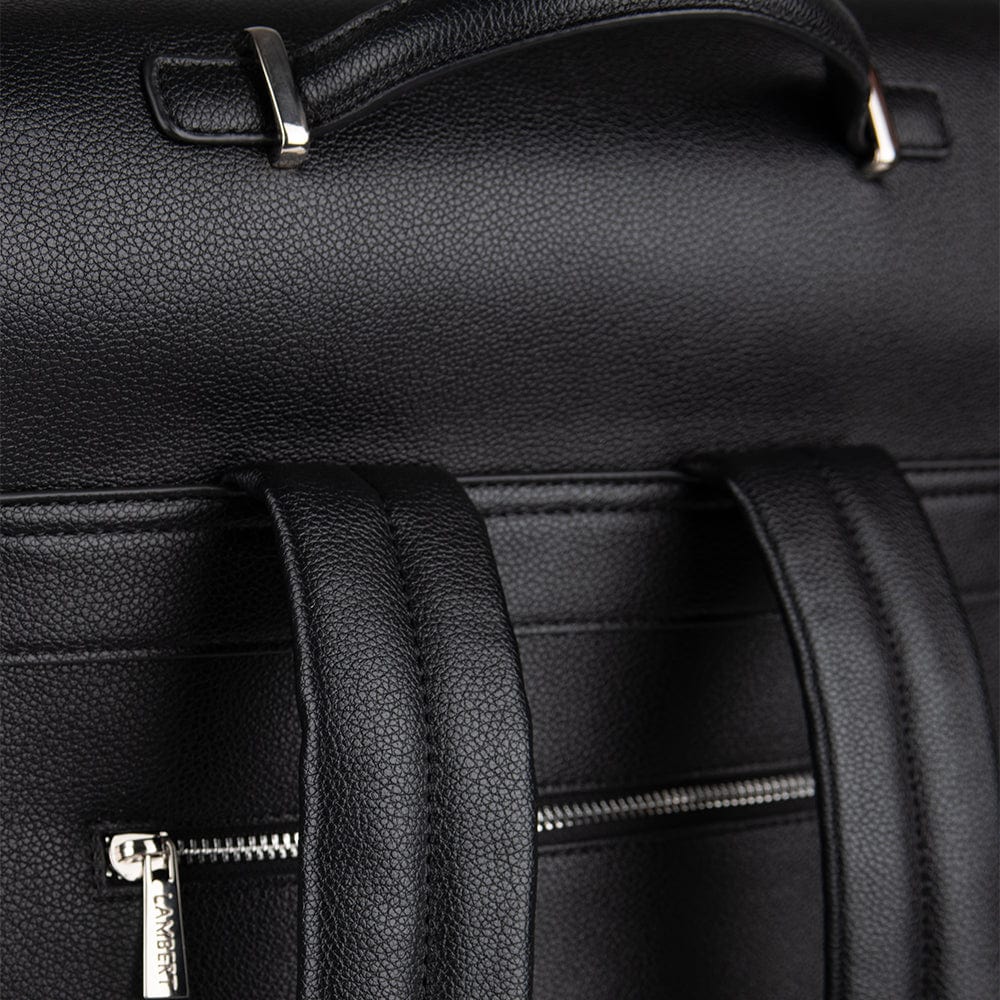 Le Lydia - Sac à dos en cuir vegan noir recyclé