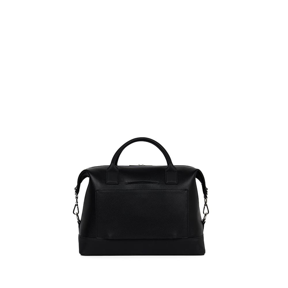 The Mae - Black Vegan Leather Small Travel Bag – Lambert