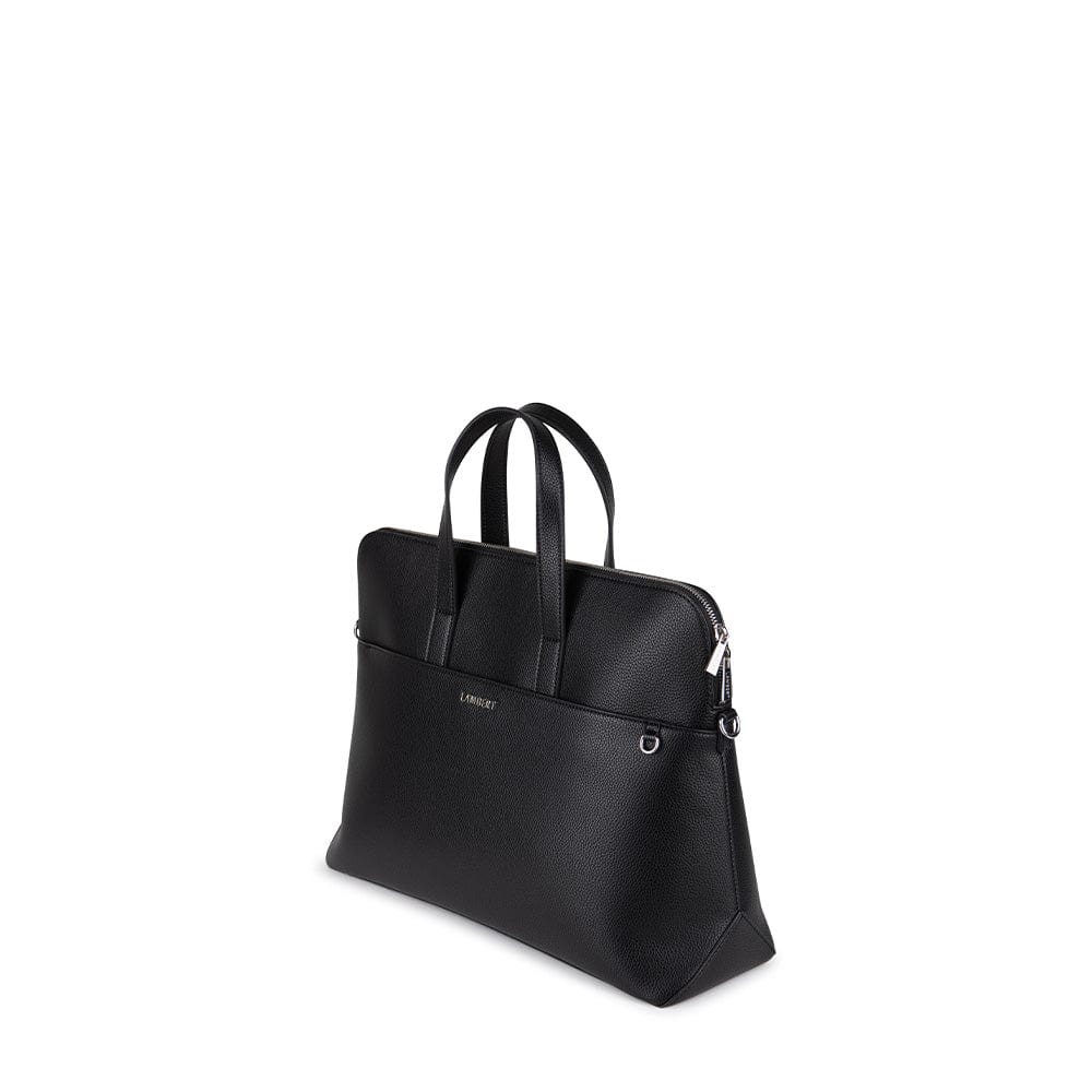 Le Malorie - Mallette 2-en-1 en cuir vegan noir recyclé