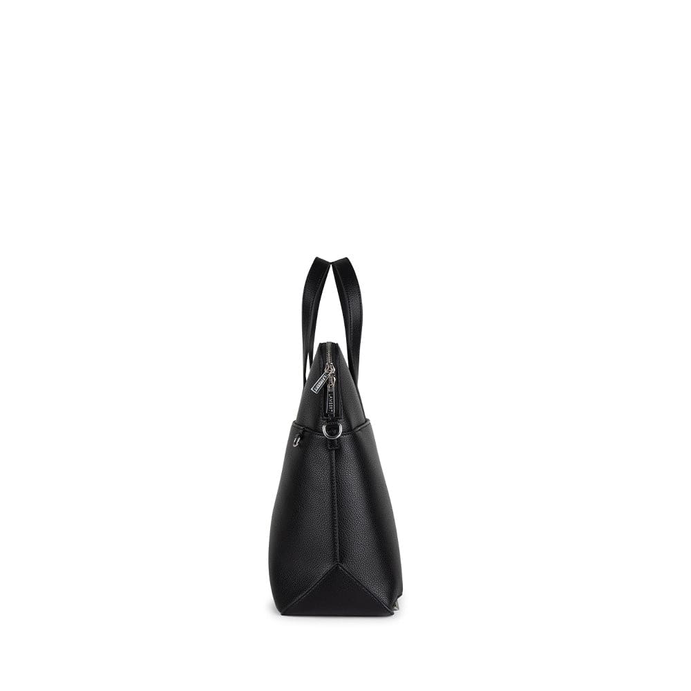 Le Malorie - Mallette 2-en-1 en cuir vegan noir recyclé