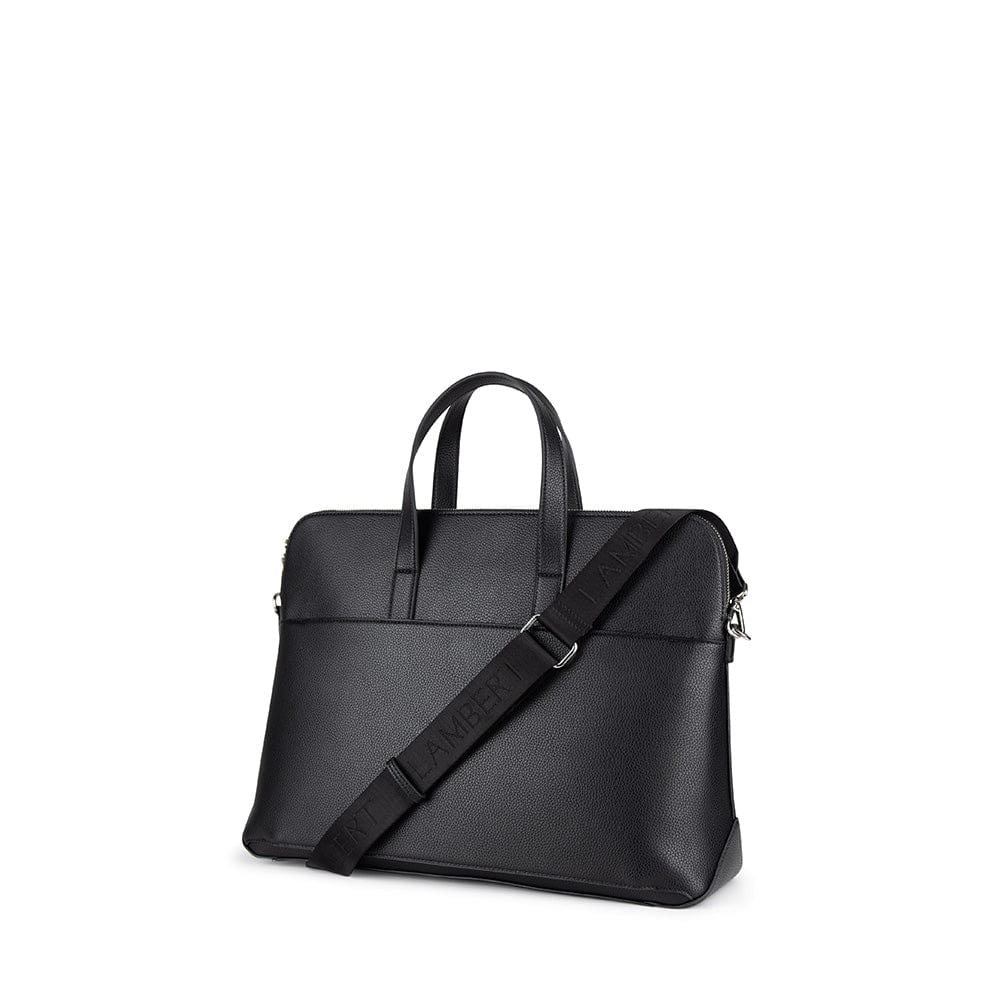 Le Malorie - Mallette 2-en-1 en cuir vegan noir recyclé