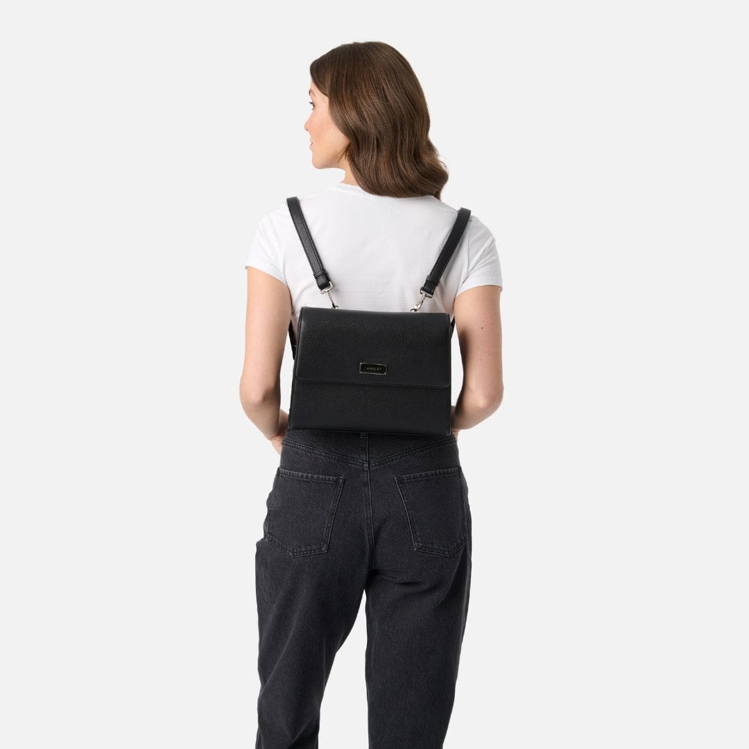 Le Marlene - Sac à main 3-en-1 en cuir vegan noir