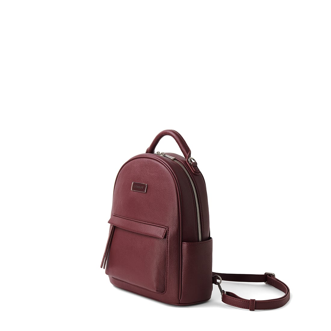 Le Maude - Sac à dos en cuir vegan cassis