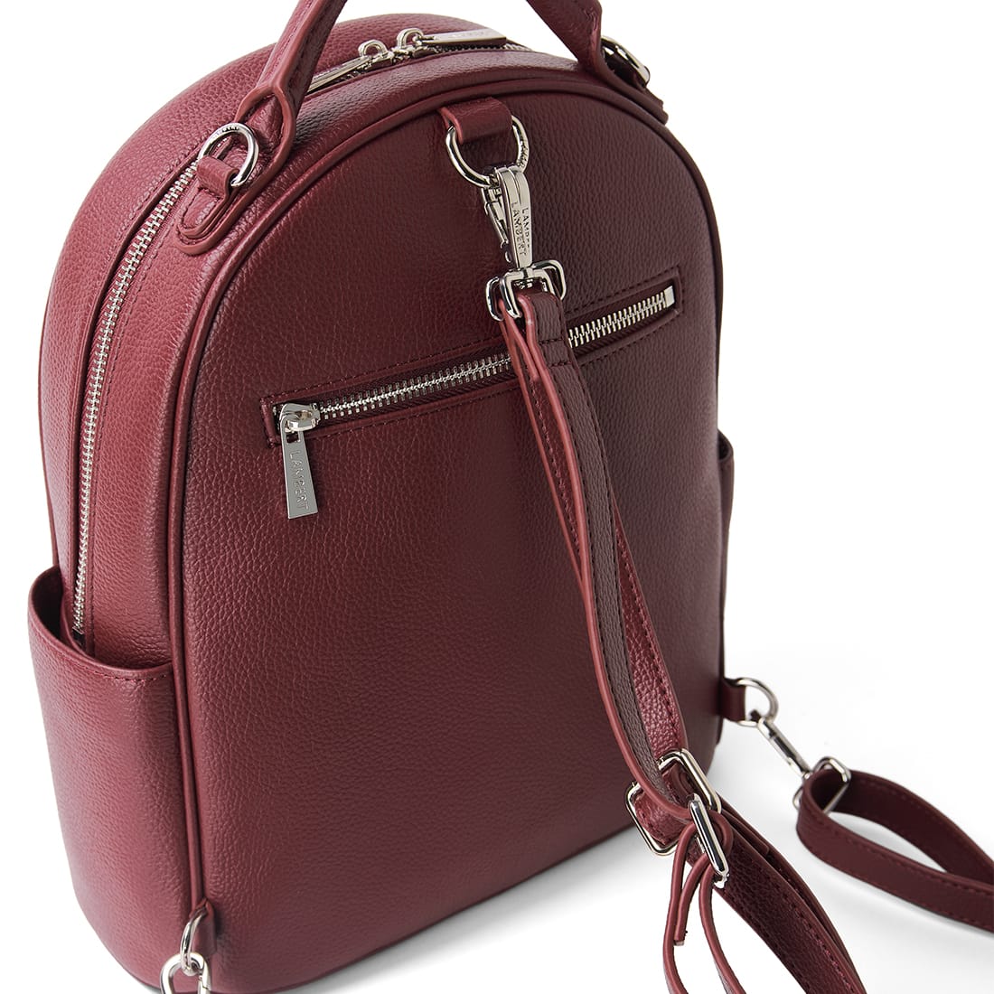 Le Maude - Sac à dos en cuir vegan cassis