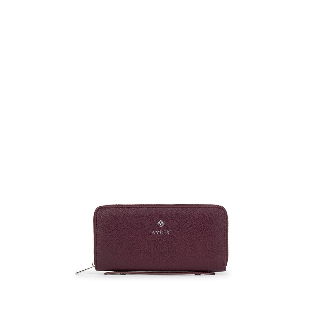 Le Meli - Portefeuille en cuir vegan cabernet