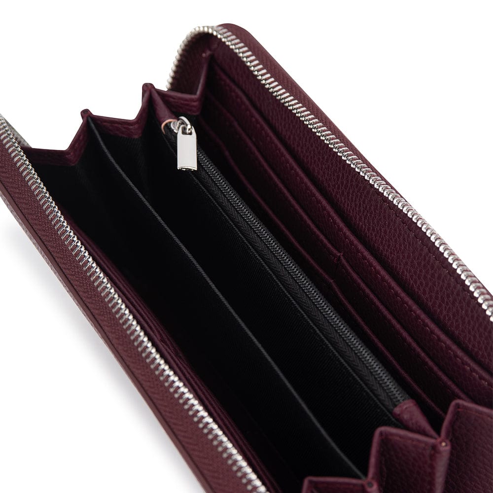 Le Meli - Portefeuille en cuir vegan cabernet