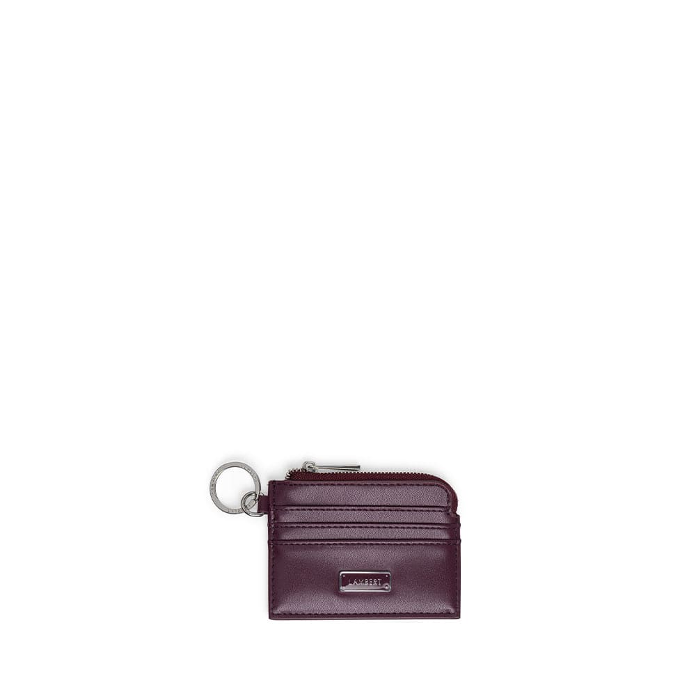 Le Melody - Porte-cartes en cuir vegan cabernet