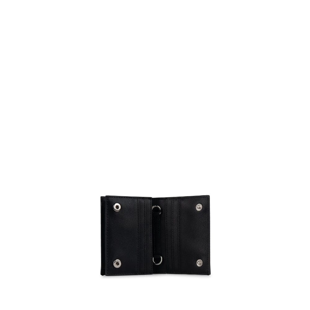 The Meredith - Black Vegan Leather Wallet on a Chain