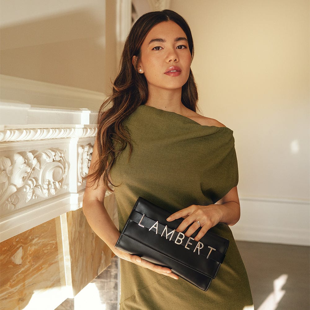 The Micah - Black Shiny 3-in-1 Handbag