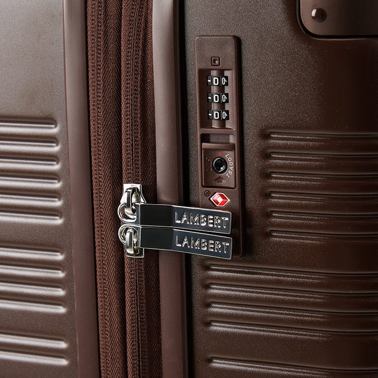 The Milan – Medium Checked Luggage in Chocolate