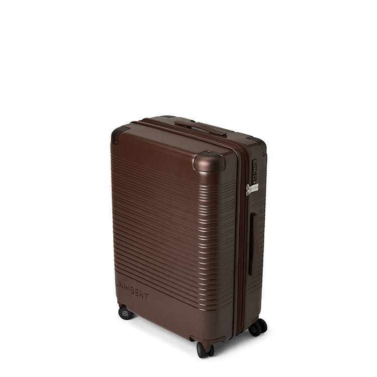 The Milan – Medium Checked Luggage in Chocolate