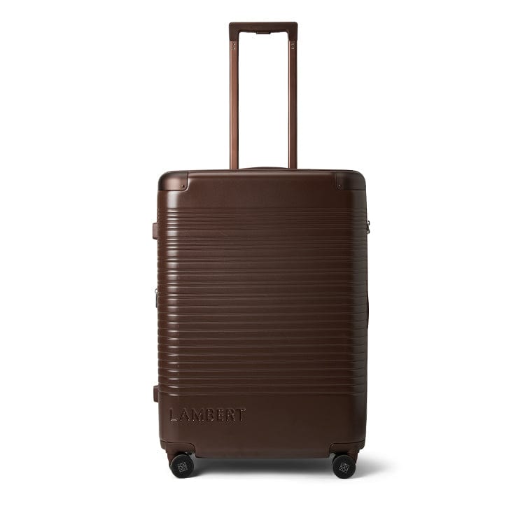 The Milan – Medium Checked Luggage in Chocolate