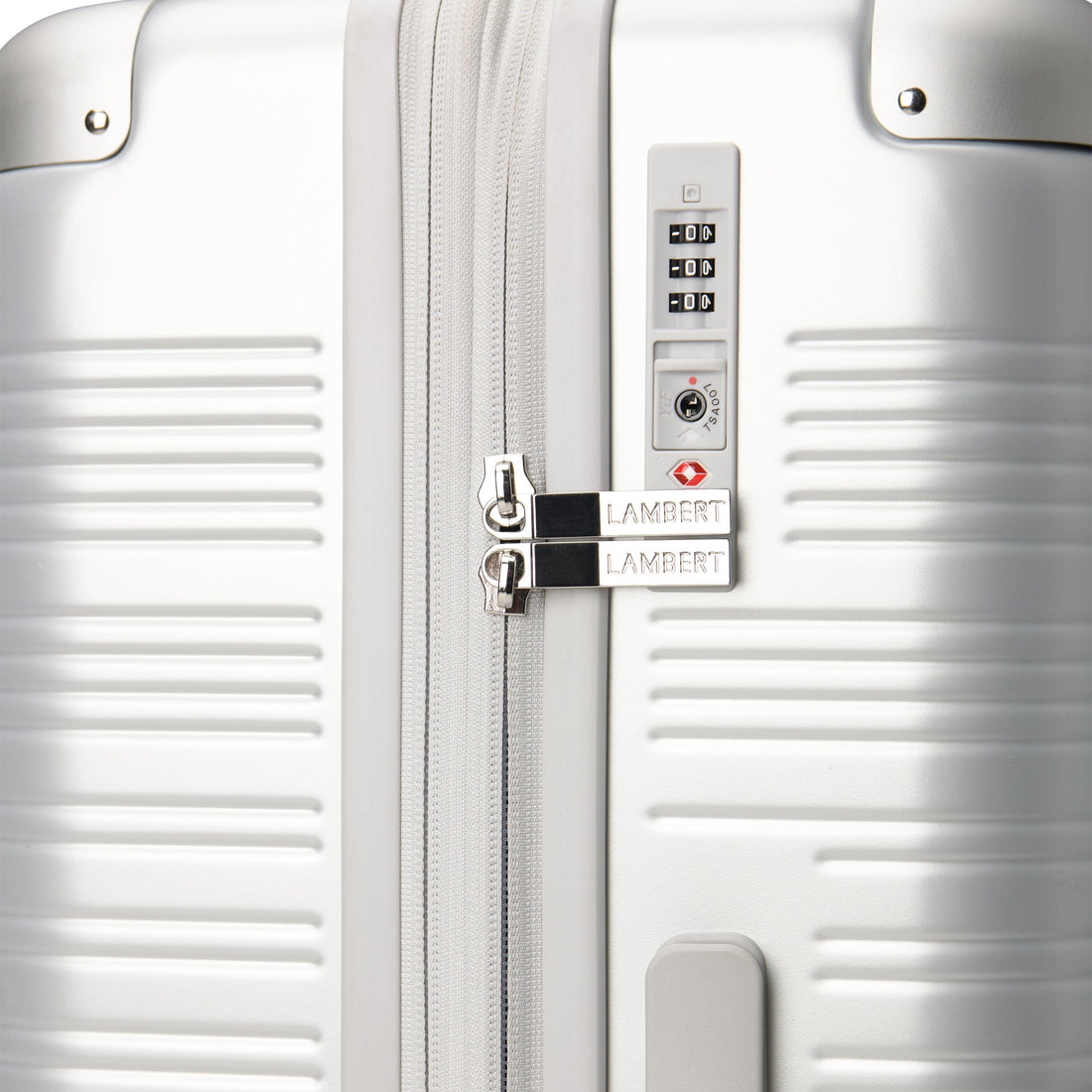 The Milan – Medium Checked Luggage in Silver