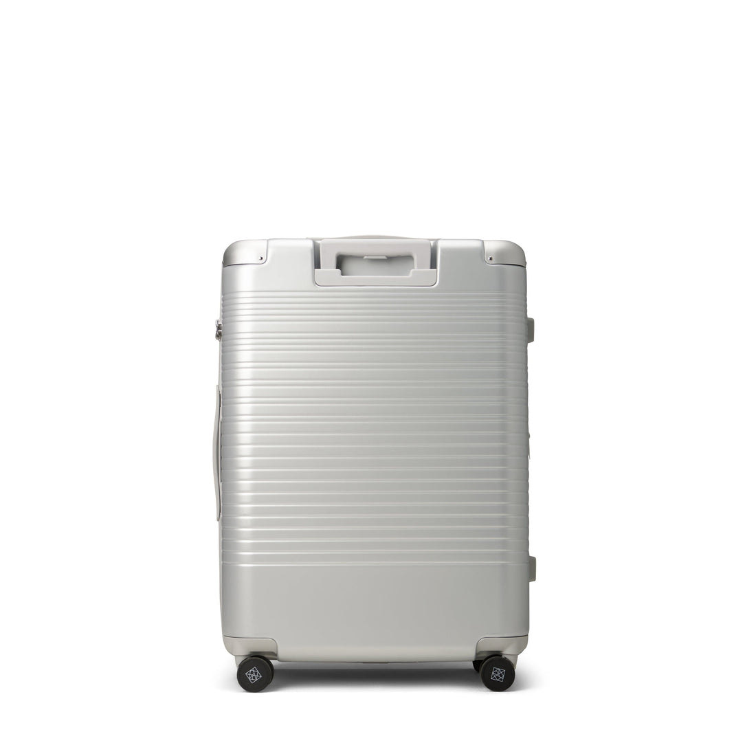 The Milan – Medium Checked Luggage in Silver