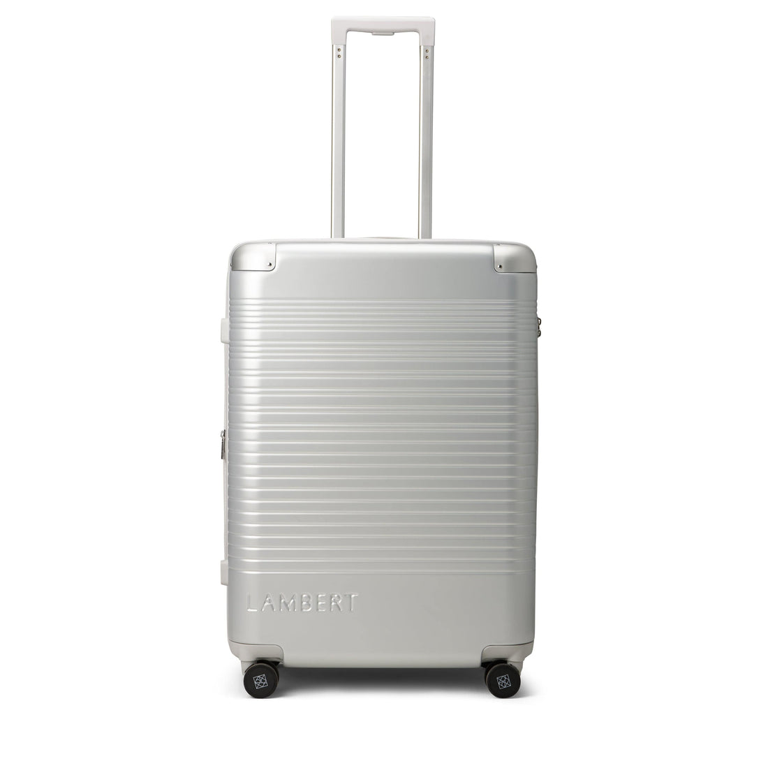 The Milan – Medium Checked Luggage in Silver