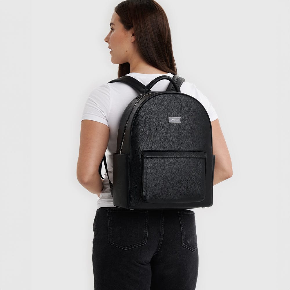 Le Miles - Sac à dos en cuir vegan noir