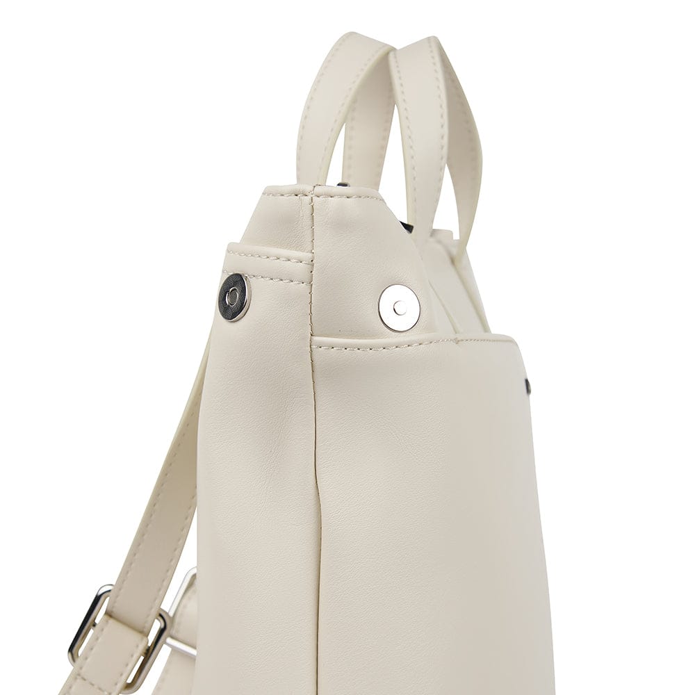 The Millie - Porcelain Vegan Leather Backpack black
