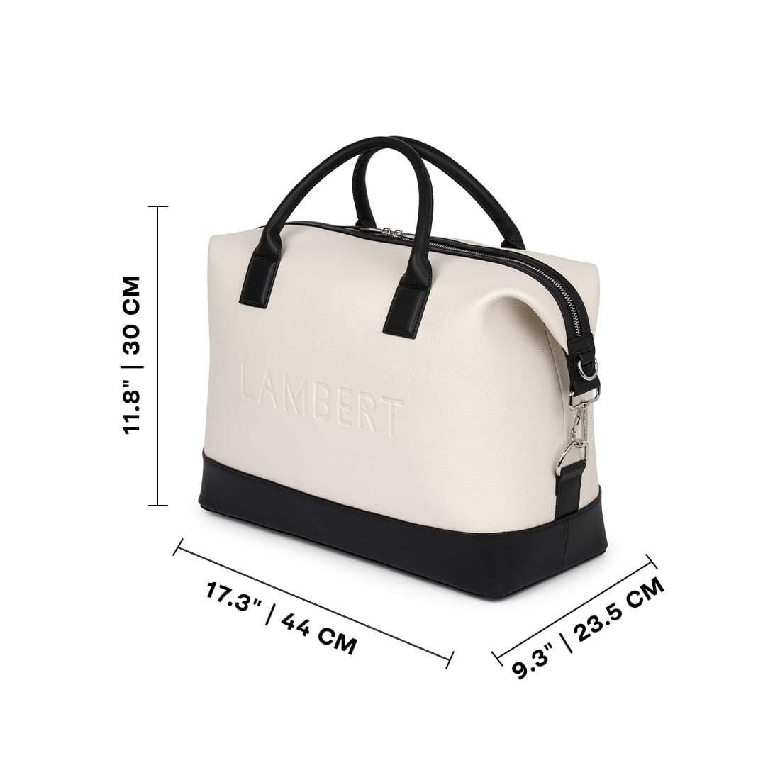 Le Mae - Petit sac de voyage en cuir vegan oyster