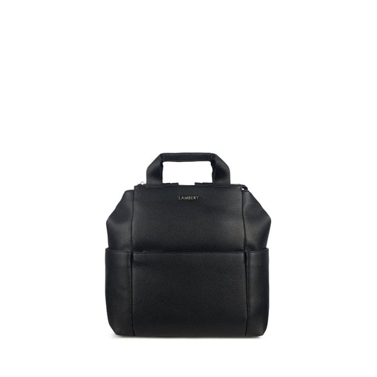 The Nala - Black Vegan Leather Diaper Bag