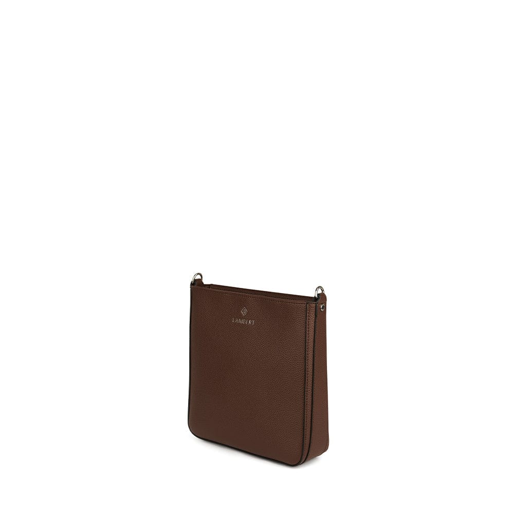 The Natalia – Chocolate Vegan Leather Crossbody Bag