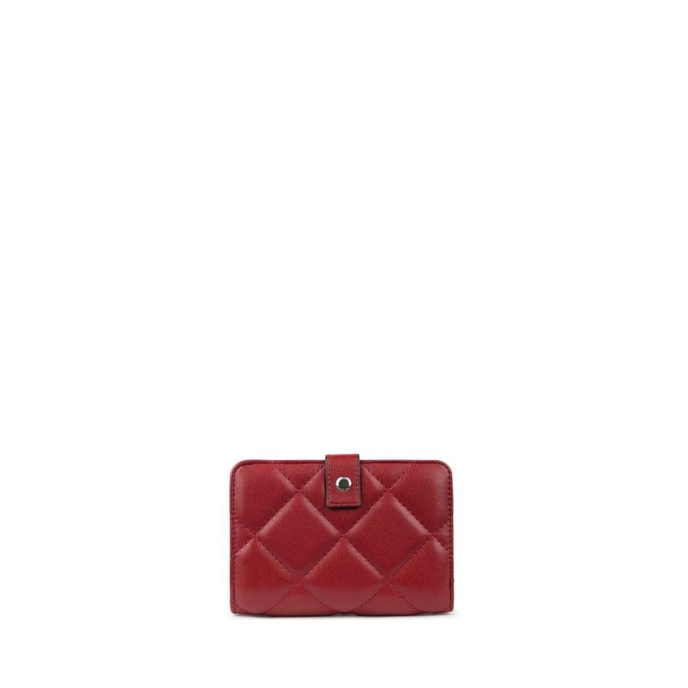 The Nora - Rouge Quilted Vegan Leather Wallet