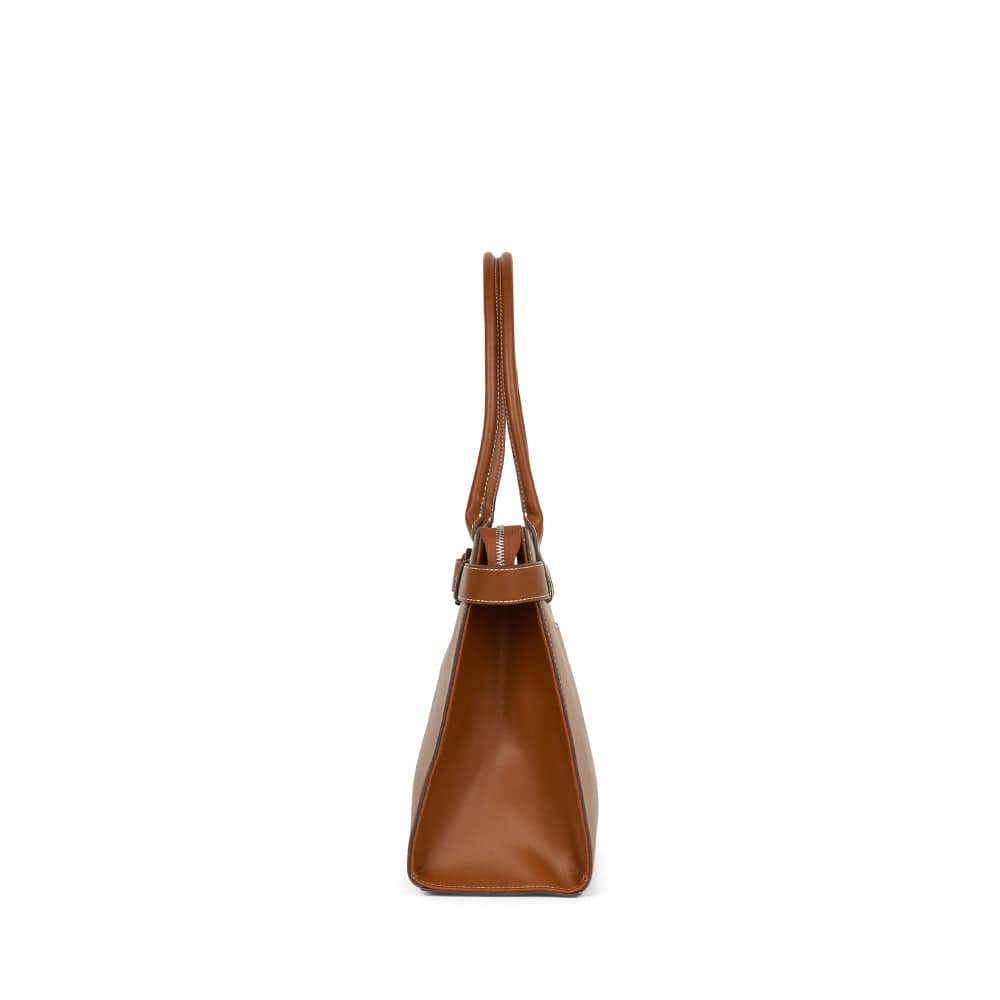 The Odelia – Vegan Leather Tote Bag in Affogato