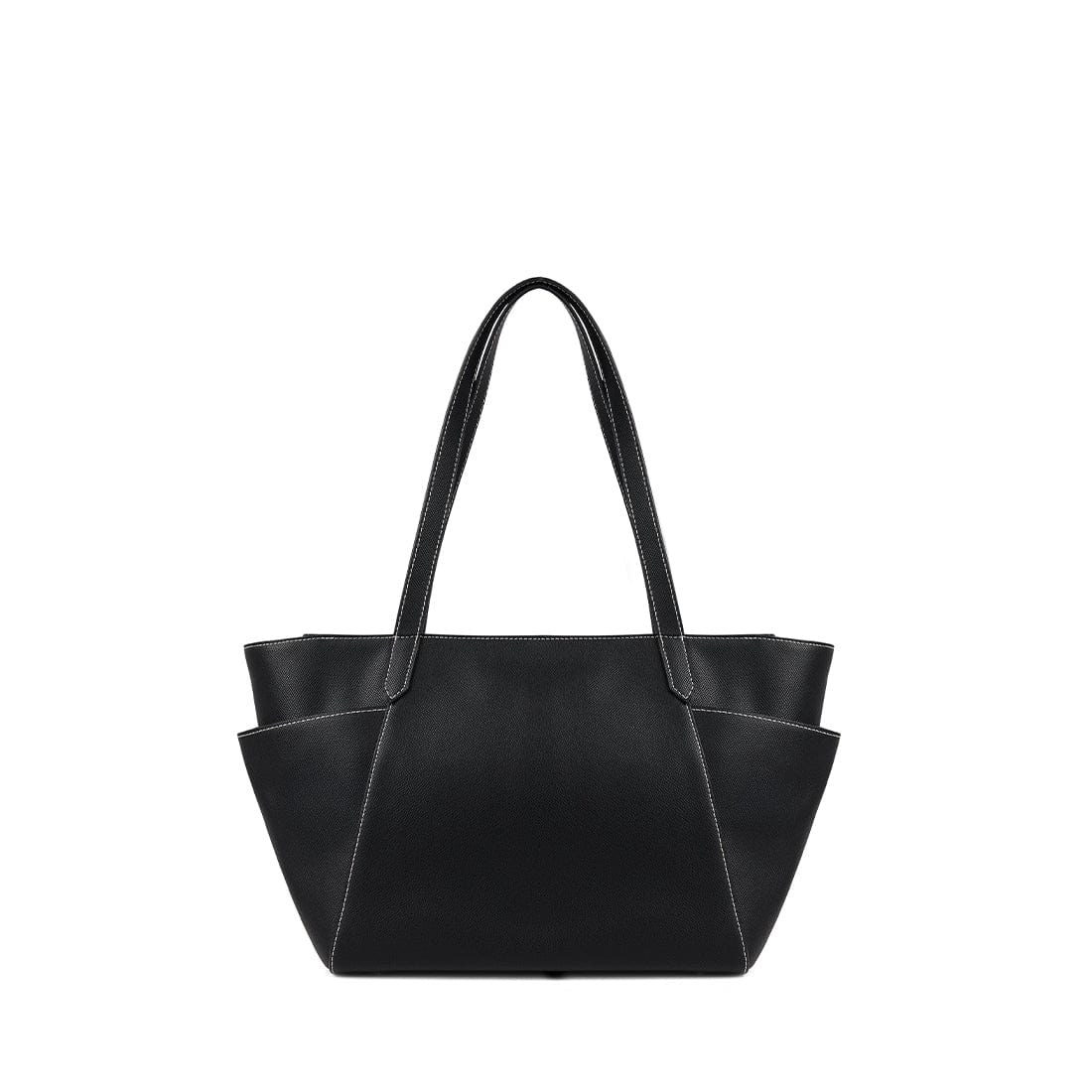 Le Opale - Moyen sac fourre-tout en cuir vegan noir